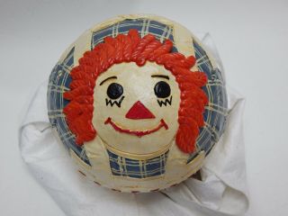 Vintage Briere Raggedy Ann Andy Doll Resin Ball Decoration Art Collectible 1991