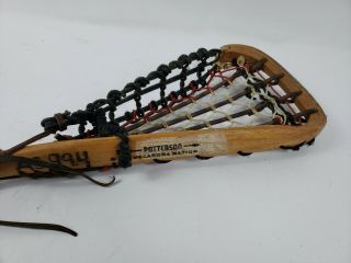 Vintage Patterson Wood Lacrosse Stick Tuscarora Nation Antique Indian Made 43in