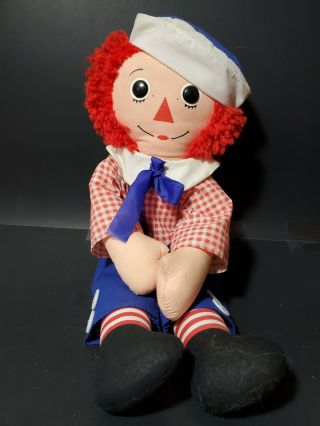 Vintage 17 " Knickerbocker Raggedy Andy Doll,  Made In Taiwan,  Roc Very