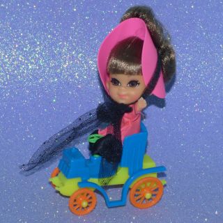 Mattel Liddle Kiddles N Kars Doll Henrietta Horseless Carriage Hat Car