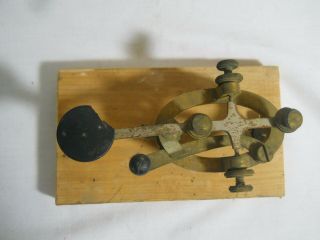 Antique Vintage Morse Code Telegraph Key Manhatten Elect Supply Co York