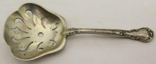 Antique Gorham Sterling Silver Chantilly Pierced Nut Spoon