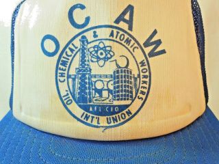 VINTAGE Oil,  Chemical & Atomic Workers (OCAW) Union Trucker Hat 2