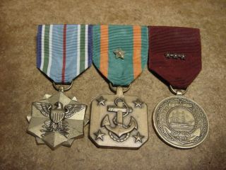Us Navy 3 Campaign Service Medal Bar