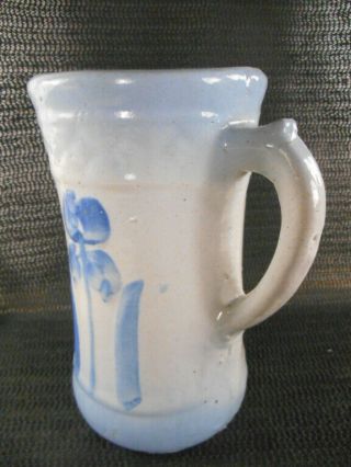 Antique BRUSH MCCOY Blue & White Stoneware PITCHER 8 1/2 