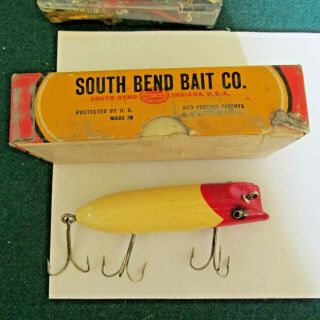 Vintage South Bend Bass - Oreno Wood Lure With Correct Box
