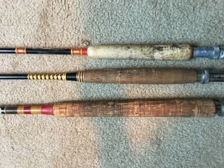 TWO Vintage Harnell Big Game Fishing Rod & LON WANSER TYCOON GUIDE 4