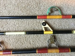 TWO Vintage Harnell Big Game Fishing Rod & LON WANSER TYCOON GUIDE 7