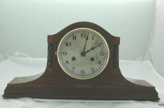 Antique Drgm Inlaid Mantle Clock With Key To Part Restore.