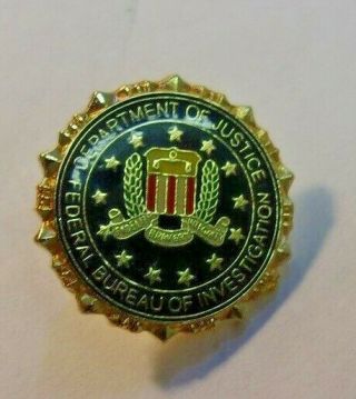 Fbi - Federal Bureau Of Investigation Vintage Lapel Pin And Flag Pin