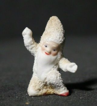 Antique German Bisque Porcelain Snow Baby Elf Gnome Christmas Figurine 19