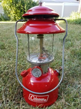 Vintage Coleman 200a Lantern Red Single Mantle