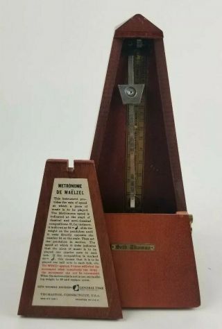 Antique Vintage Seth Thomas Metronome - De Maelzel Great Looks