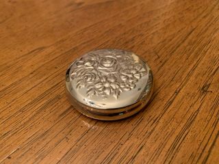 Vintage Sterling Silver 925 Pill Snuff Box.