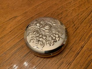 VINTAGE STERLING SILVER 925 PILL SNUFF BOX. 3