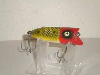 Vintage Heddon Baby Lucky 13 Fishing Lure In Frogscale Color