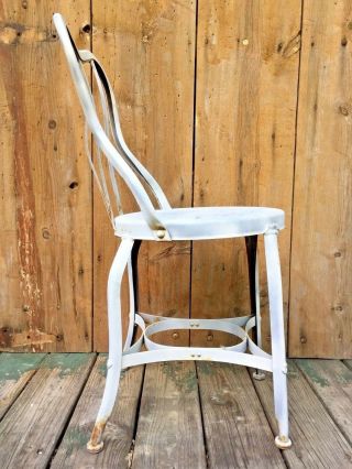 Vintage Industrial UHL TOLEDO Art Steel Ice Cream Parlor Cafe Bistro Desk Chair 4
