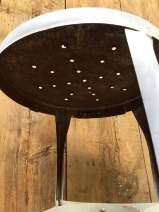 Vintage Industrial UHL TOLEDO Art Steel Ice Cream Parlor Cafe Bistro Desk Chair 8