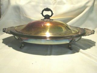 Wallace Silversmiths Baroque Silverplate Buffet Server With Glass Liner