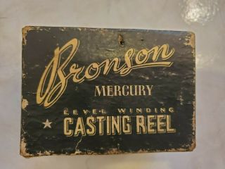 Vintage Bronson Mercury No.  2550 Casting Reel Box