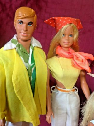 Vintage Mattel Malibu Barbie and Ken Skipper Sunny Bright Outfits 3