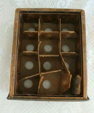 ANTIQUE JOHN G.  ELBS RED STAR EGG CARRIER & TRAYS WOOD CRATE ROCHESTER NY 4