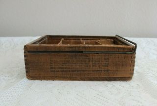 ANTIQUE JOHN G.  ELBS RED STAR EGG CARRIER & TRAYS WOOD CRATE ROCHESTER NY 5