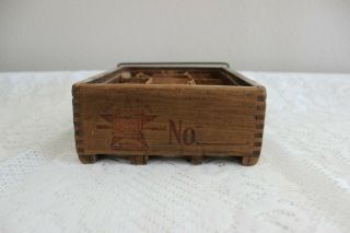 ANTIQUE JOHN G.  ELBS RED STAR EGG CARRIER & TRAYS WOOD CRATE ROCHESTER NY 6