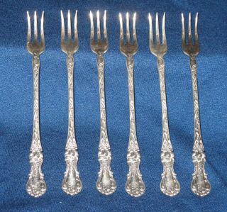 Vintage Six 1835 R.  Wallace Silver Plate Condiment/pickle Forks
