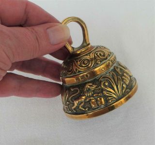 Vintage Detailed Brass Prayer / Sanctuary Bell - Aqvila - Agnvs - X - Pelican Vs - Leo