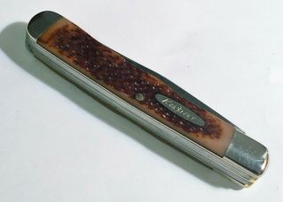 Vintage 1960 ' s - 70 ' s KABAR Trapper Pocket Knife No.  1030 All And Beauty 5