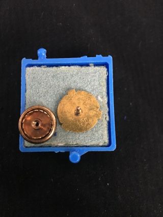 Antique Socony Vacuum Oil 10kt Gold 10 Year Lapel Pin With Pegasus Tiny Diamond