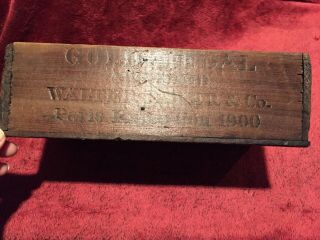 Antique Wood Crate Box 1900 Walter Baker Chocolate Company 1900 Paris Expo