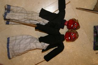 Authentic Hand made Java Theater Prangster Wayang Golek Wood Puppet Dolls Value 3