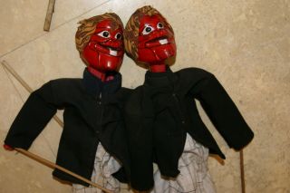 Authentic Hand made Java Theater Prangster Wayang Golek Wood Puppet Dolls Value 6