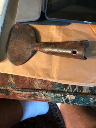 Rev War 18th Century Forged Iron Hide Scraper Fur Trade With Socket 1700’s