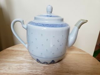 VINTAGE ANTIQUE CERAMIC CLAY TEAPOT PORCELAIN KETTLE MADE IN CHINA 3