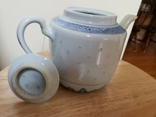 VINTAGE ANTIQUE CERAMIC CLAY TEAPOT PORCELAIN KETTLE MADE IN CHINA 5
