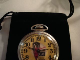 Vintage 16S Pocket Watch Oldsmobile Auto Theme Dial & Case Runs Well. 3