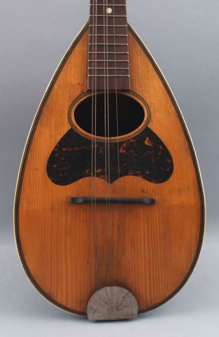 Antique Melon Bow Back 8 - String Mandolin & Case. 6