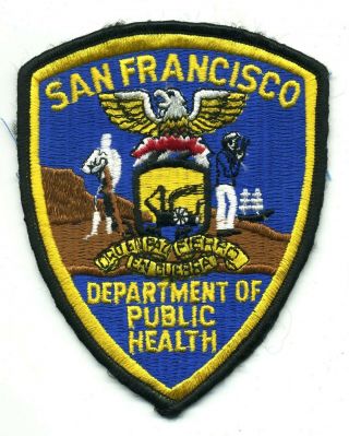 San Francisco Ca Dept Public Health Patch - California Police Sheriff