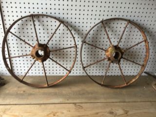 18 inch steel wheels vintage farm factory industrial 2