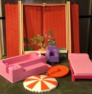 Vintage Barbie A Frame Dream House / Some Furniture 1970