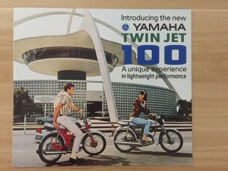 Vintage 1966 Japanese Print Yamaha Twin Jet 100 Brochure
