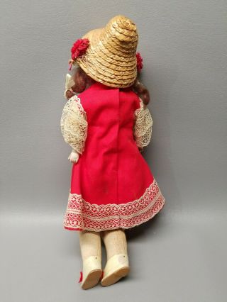Vintage bisque doll marked Germany leather body 15 