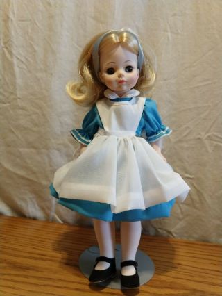 1965 Madame Alexander 13” Tall 1552 Alice In Wonderland Doll Orig Box W/tag