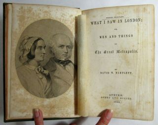 Antique 1852 WHAT I SAW IN LONDON English Poverty TRAVEL Fashion Culture Society 4