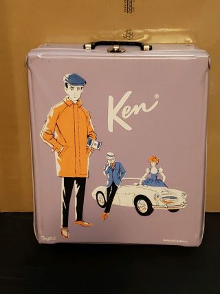 Vintage 1962 Barbie Ken Lavender Wardrobe Travel Case