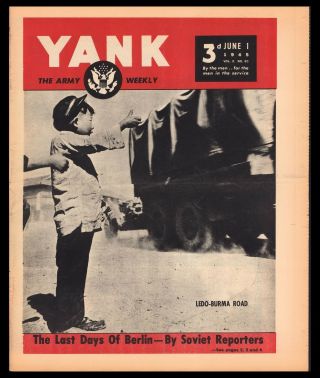 Vintage 1945/june 1 " Yank Army Weekly " Last Of Berlin/martha Vickers Pin - Up Girl