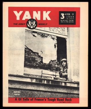 Vintage 1945/feb 11 " Yank Army Weekly " France Sweats/lizabeth Scott Pin Up Girl